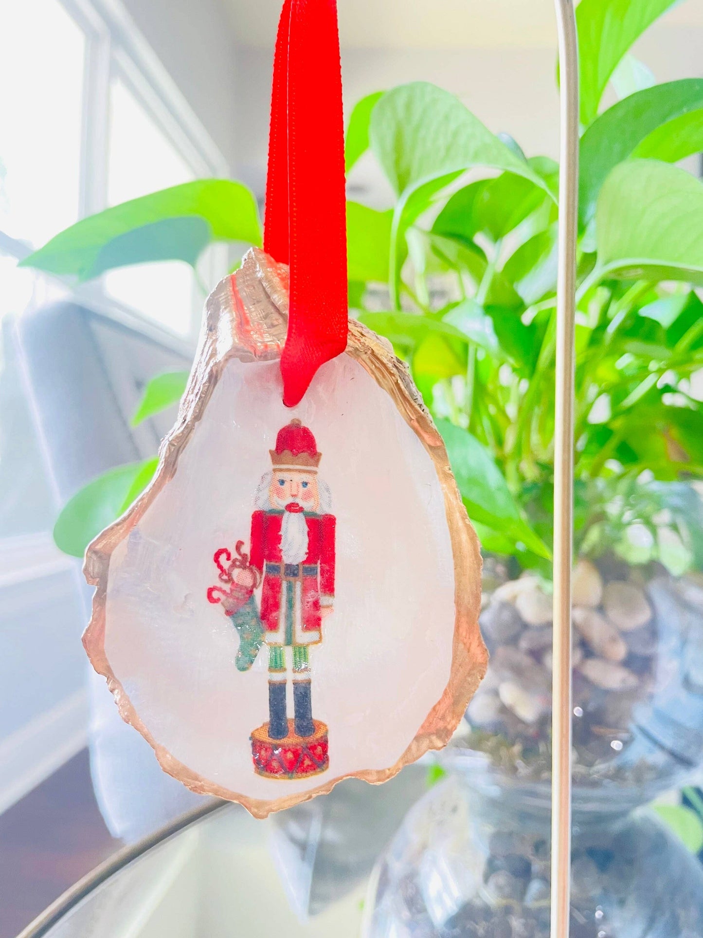 Nut Cracker Oyster Shell Ornament, Nutcracker Ornament
