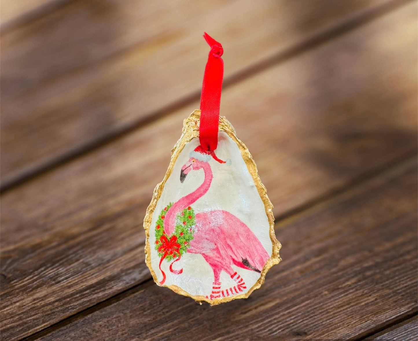 Flamingo Holiday Ornament