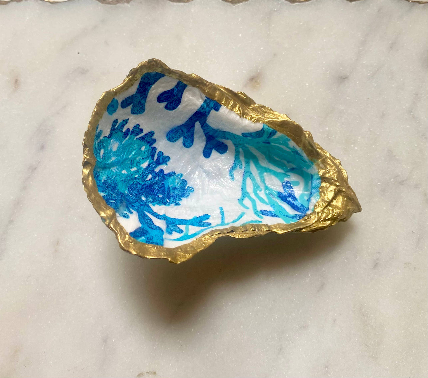 Blue Reef Oyster Shell Jewelry Dish