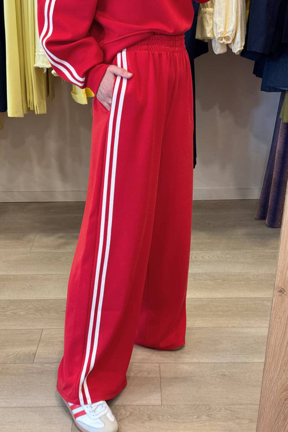 Varsity Stripe Pullover and Sweatpants Set