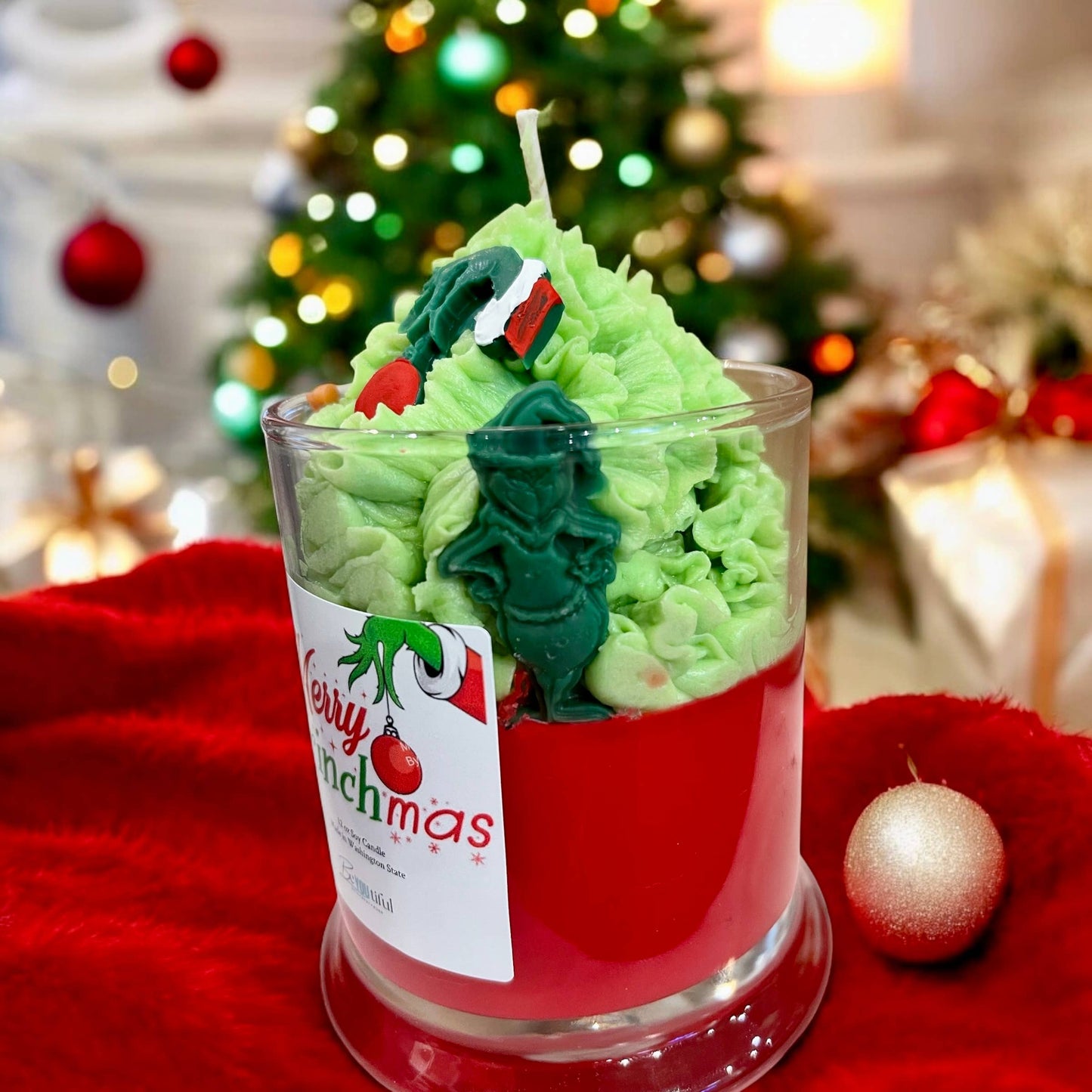 Merry Grinchmas Dessert Candle