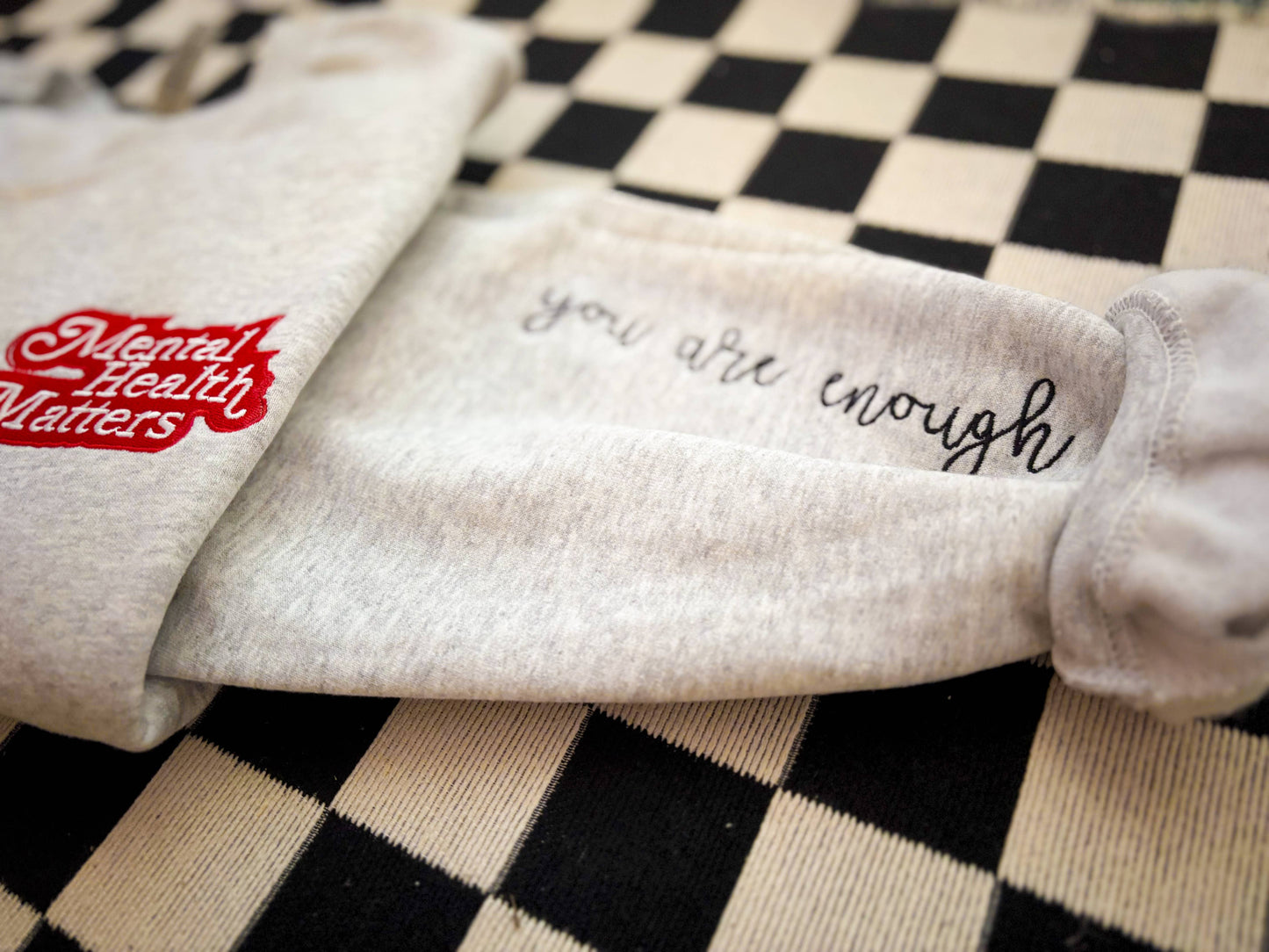 Mental Health Embroidered Crewneck | Sweatshirt