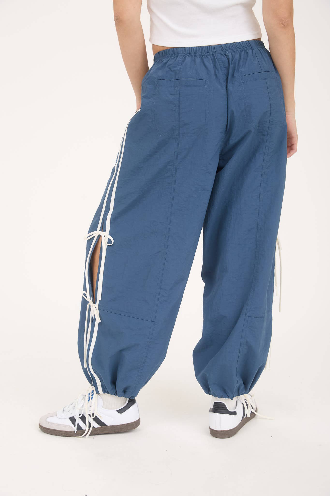 SIDE STRIPE TIE STRAP TRACK JOGGERS