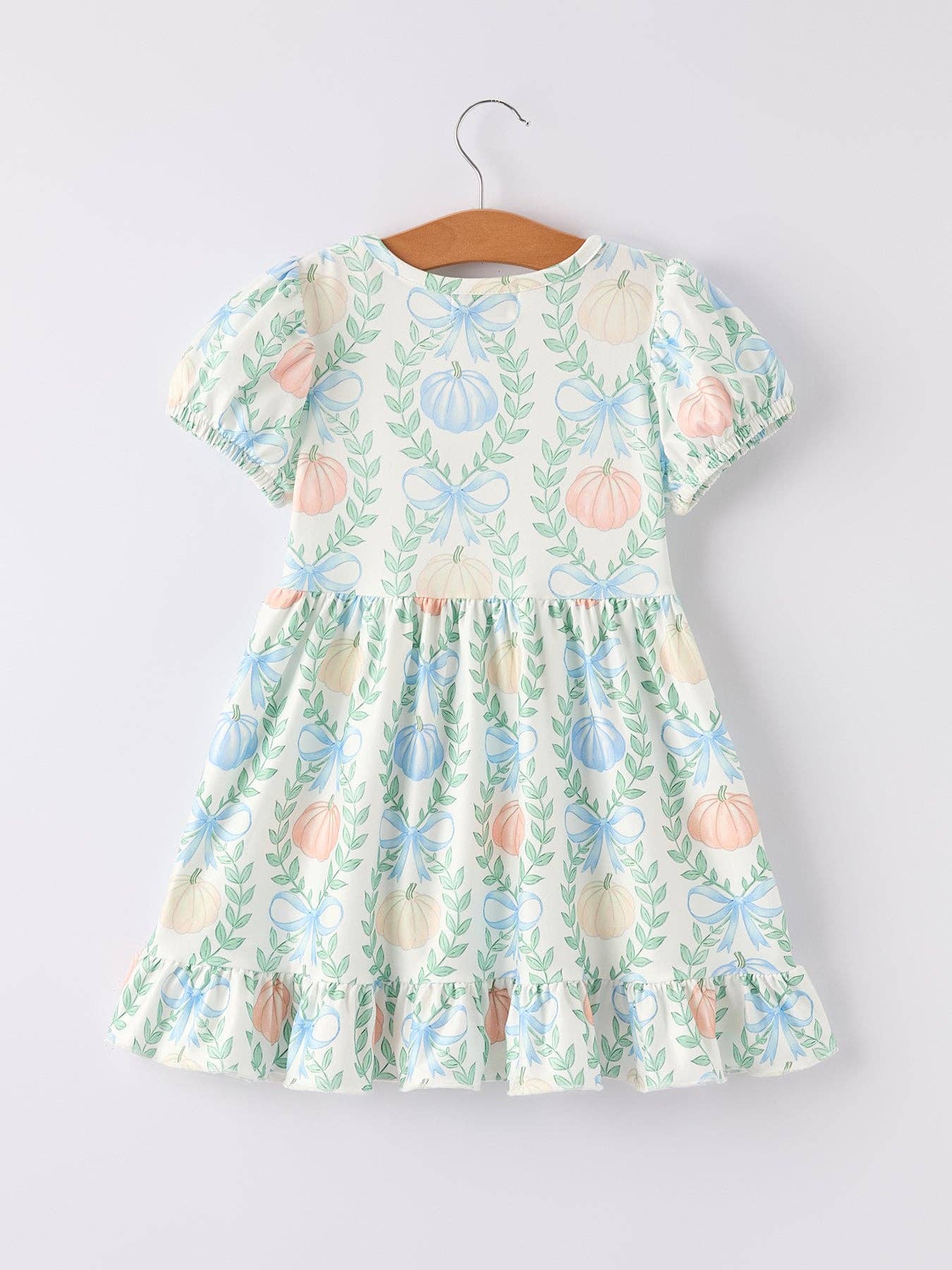 Playful Fall Halloween & Thanksgiving Pumpkin Girls Dress