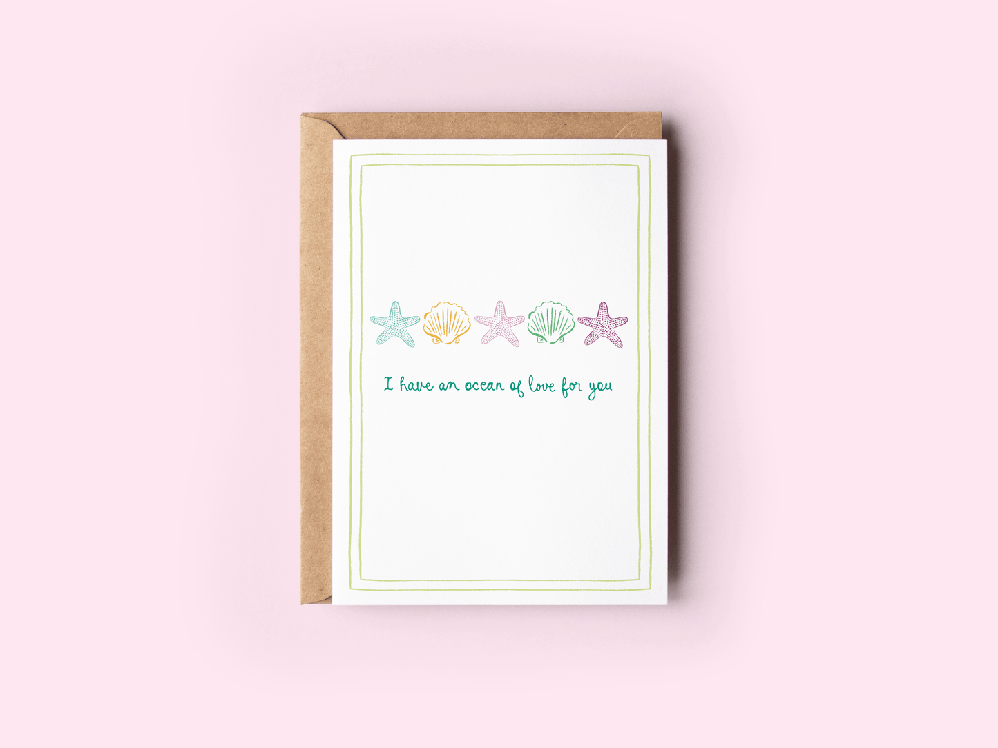 Ocean of Love for You Beach Coastal Greeting Card