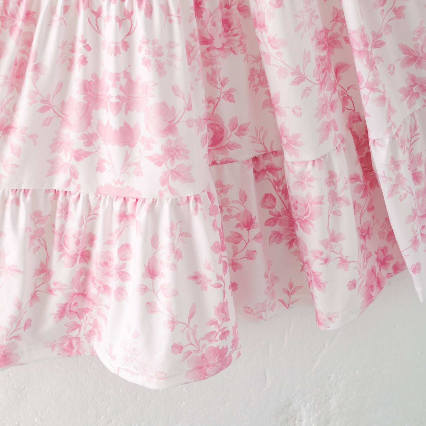 Girls Summer Pink Floral Patchwork Slip Dress