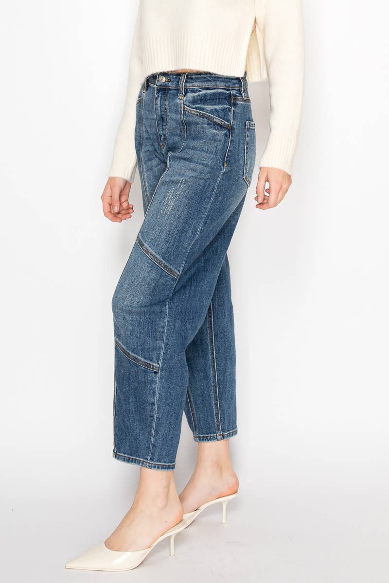 HIGH RISE RELAXED  BARREL JEANS