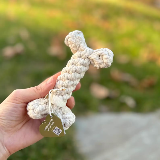 The Little Love White Rope Bone Toy｜Handcraft | Eco-Friendly