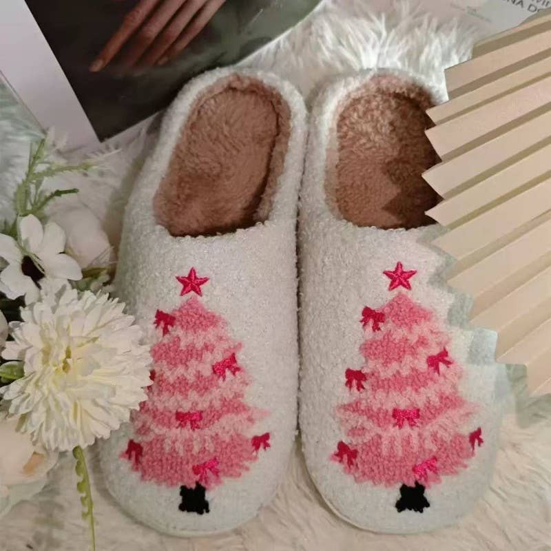 SOFT PLUSH MUSHROOM HEART RAINBOW WARM SLIPPERS | 40SP014
