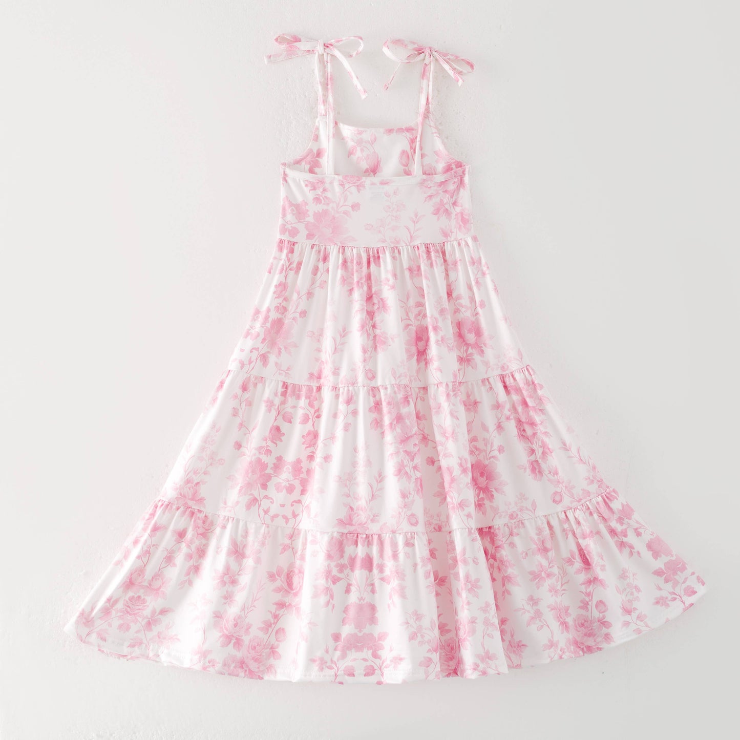 Girls Summer Pink Floral Patchwork Slip Dress