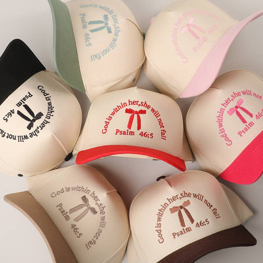 Psalm 46-5 Ribbon Embroidered Trucker Hat