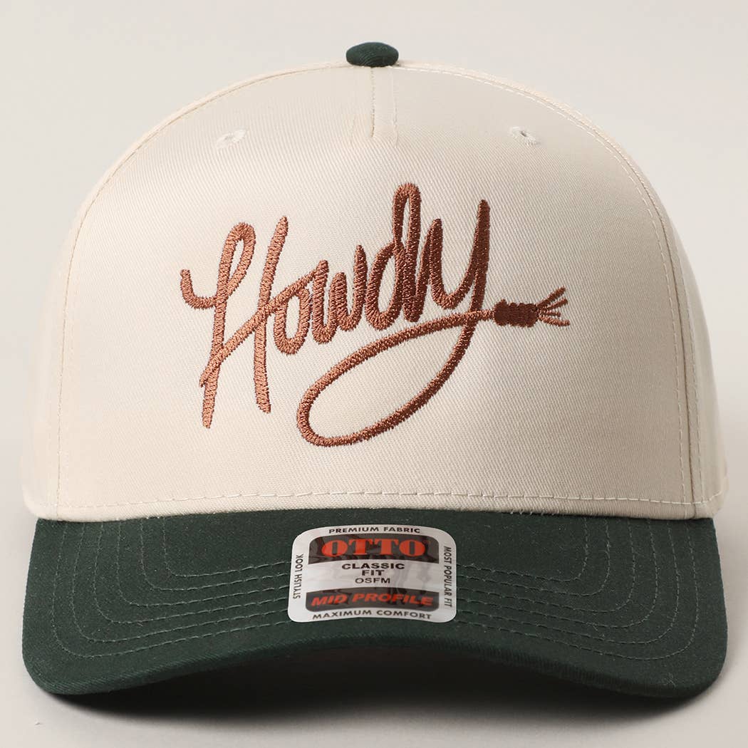 Howdy Embroidered Classic Two-Tone Trucker Hat