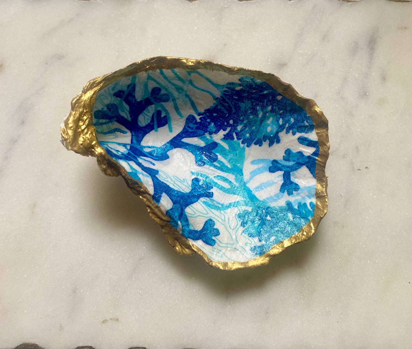 Blue Reef Oyster Shell Jewelry Dish