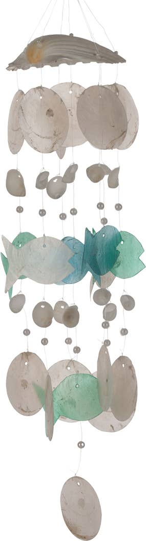 Scallops & Capiz Fish Chime 20"