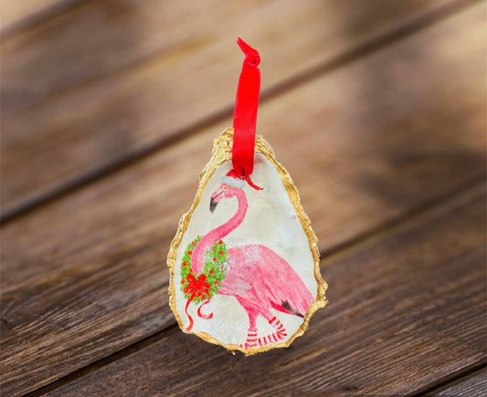 Flamingo Holiday Ornament 