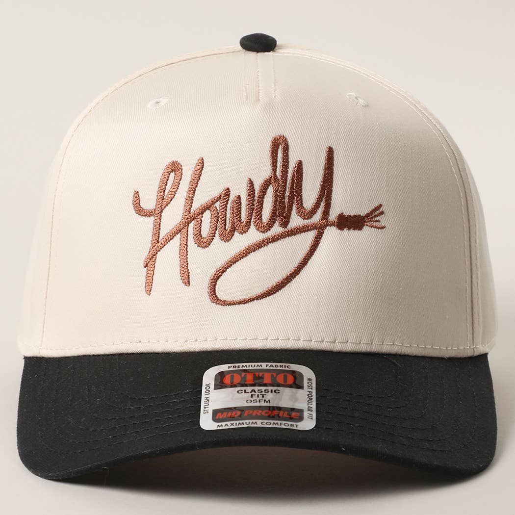 Howdy Embroidered Classic Two-Tone Trucker Hat