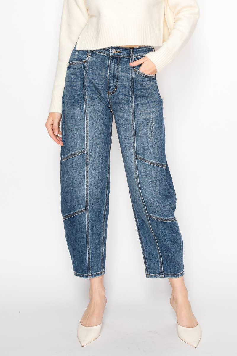 HIGH RISE RELAXED  BARREL JEANS