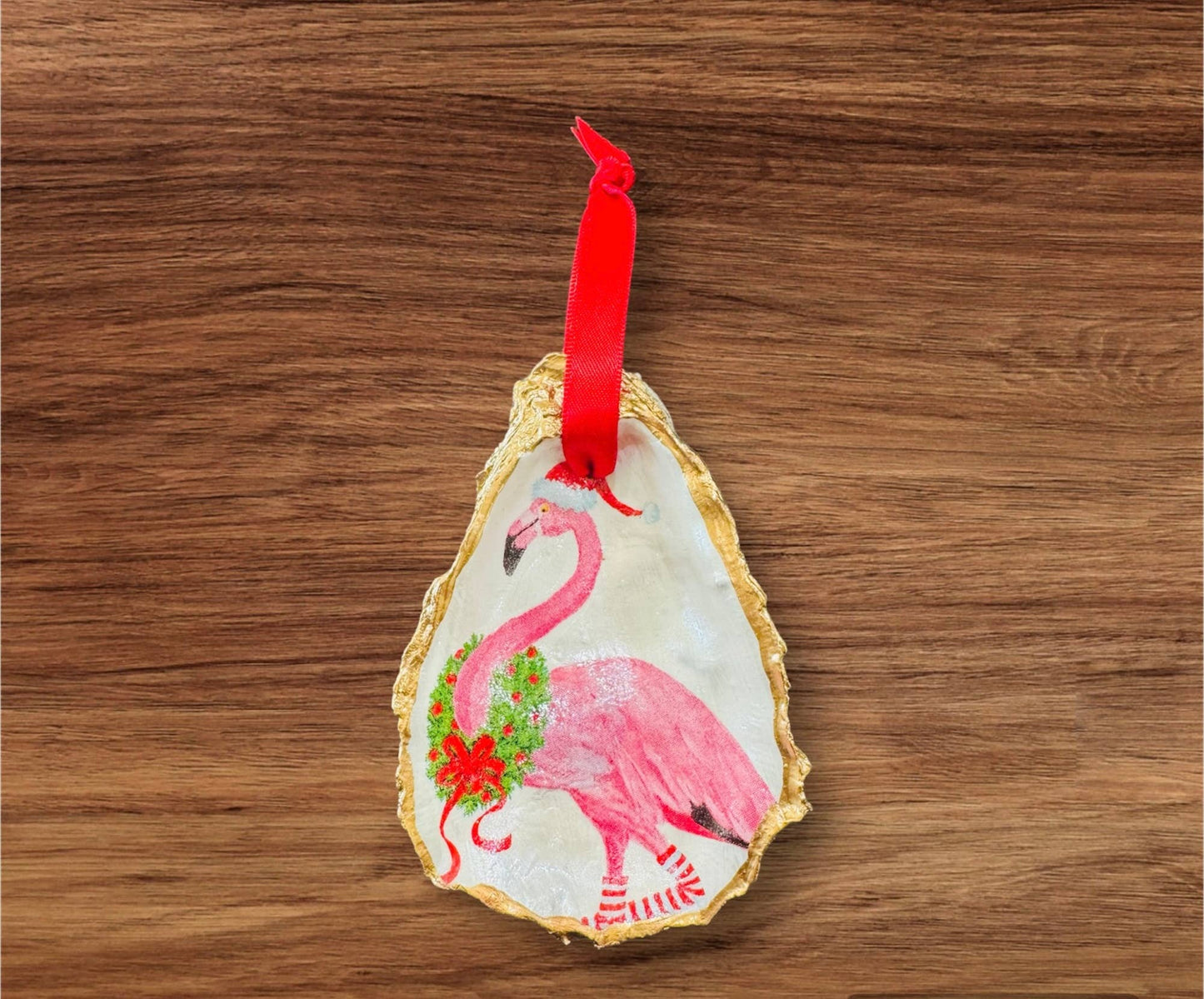 Flamingo Holiday Ornament 