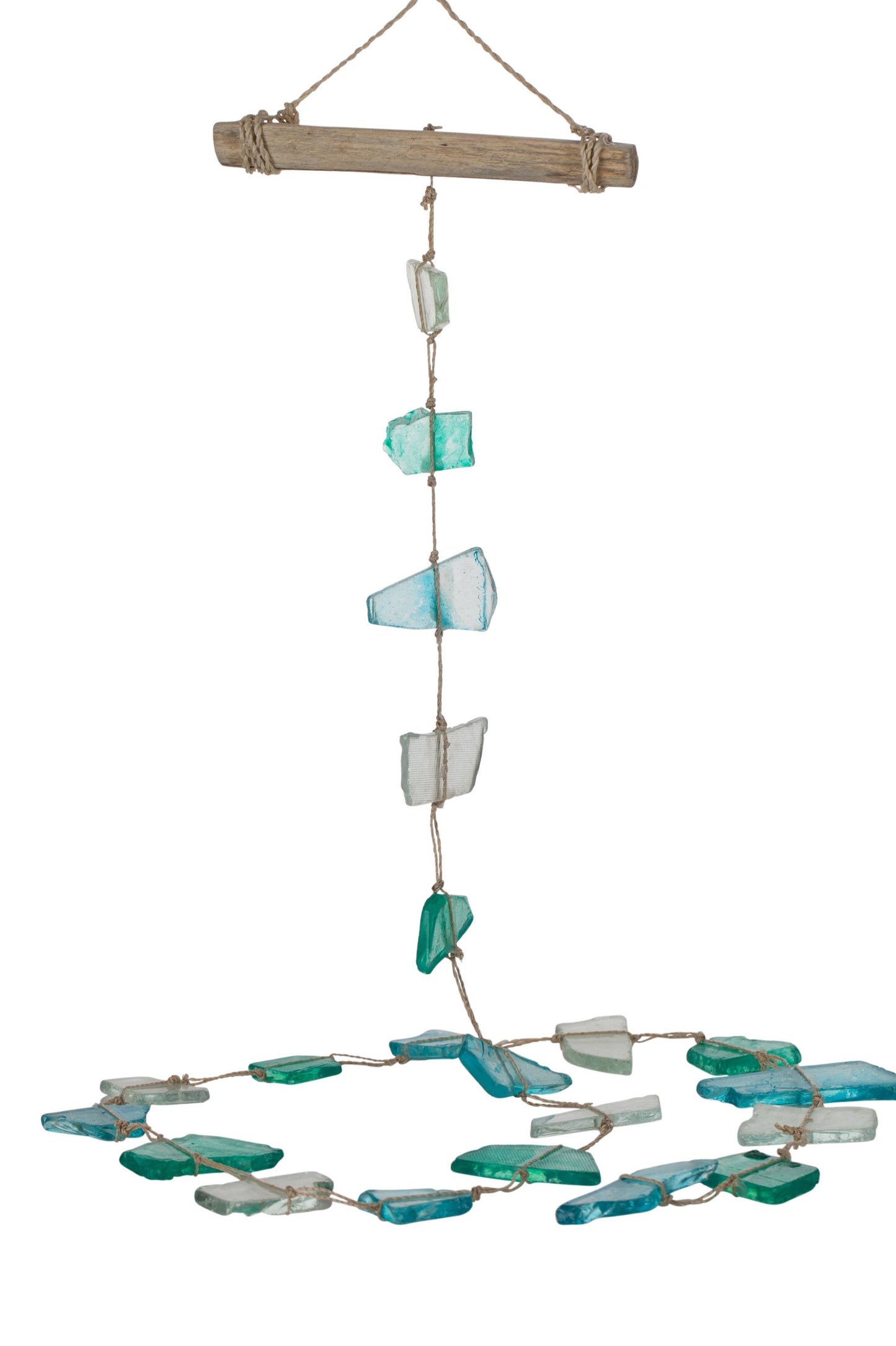 Sea Glass on Driftwood Hanger Strand 52"