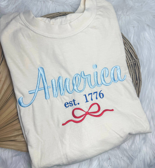 1776 America USA Patriotic 4th of July Short Sleeve