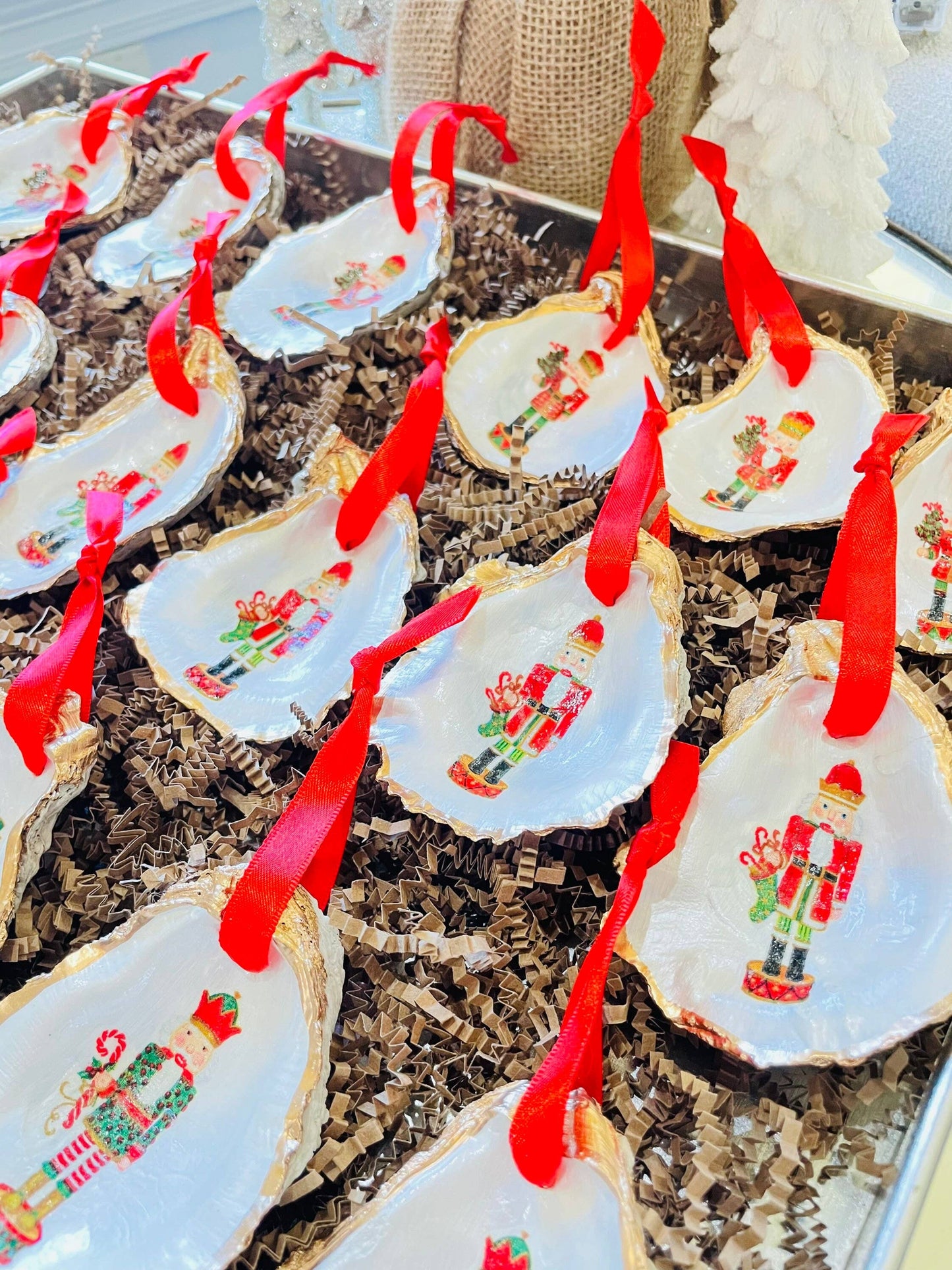 Nut Cracker Oyster Shell Ornament, Nutcracker Ornament
