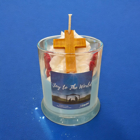 Joy To the World Dessert Candle