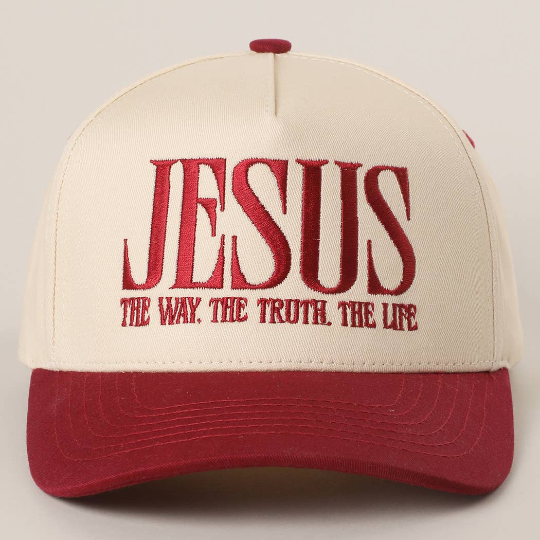 JESUS Typography Embroidered Trucker Hat