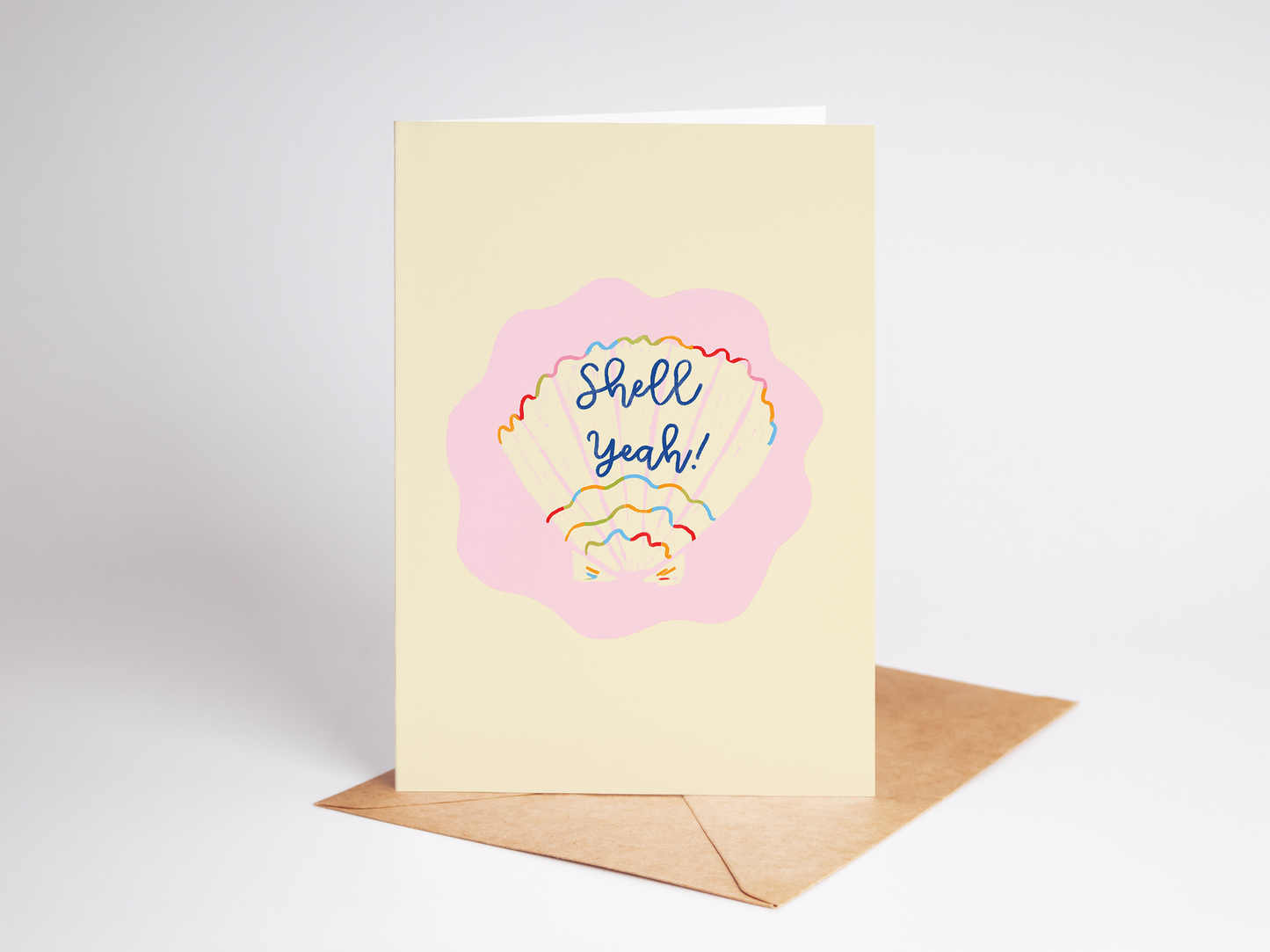 Shell Yeah! Seashell Beach Coastal Congrats Greeting Card