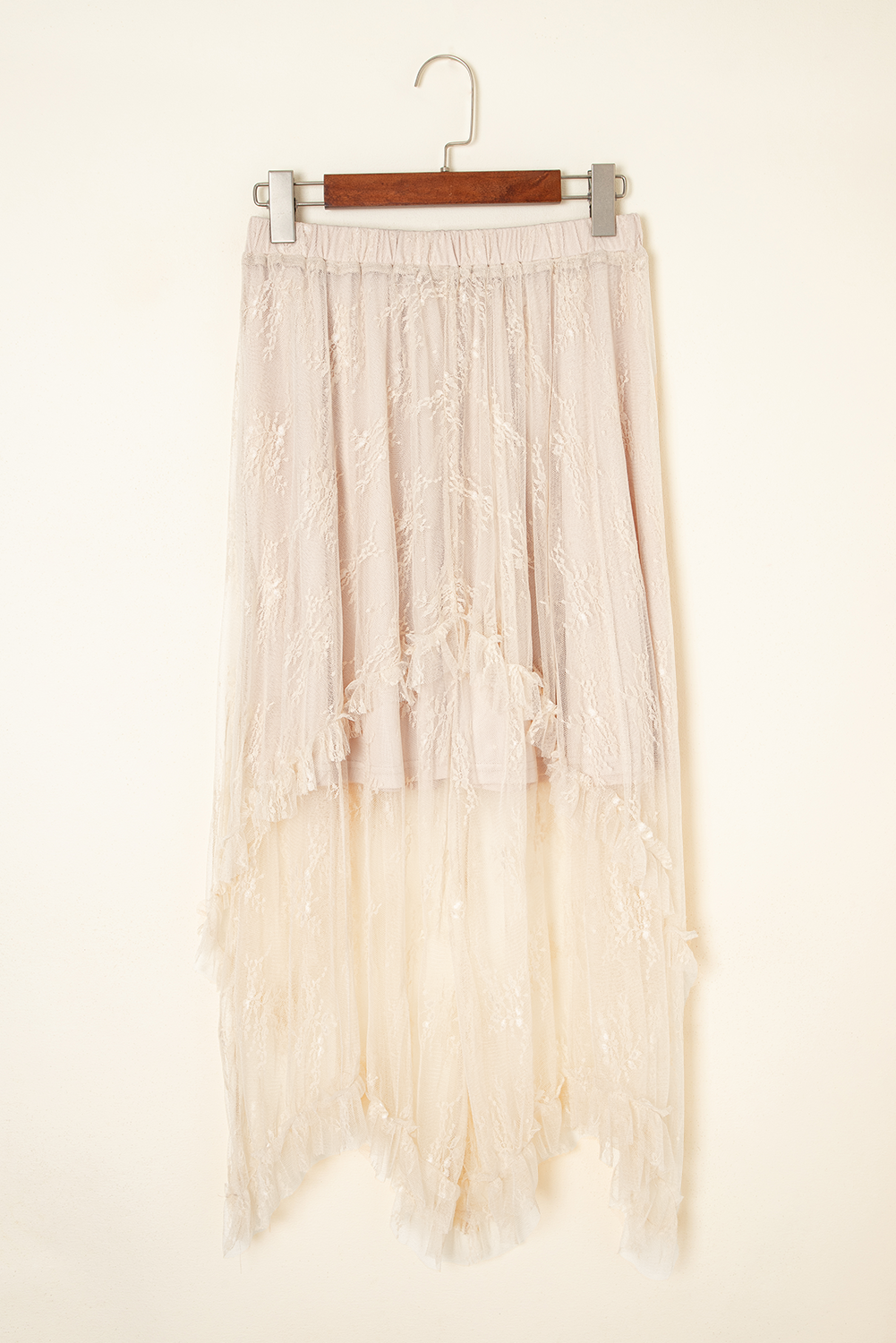 Lace High Waist Midi Skirt