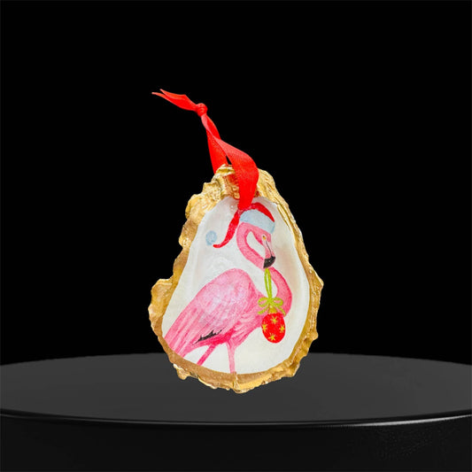 Christmas Flamingo Ornament 