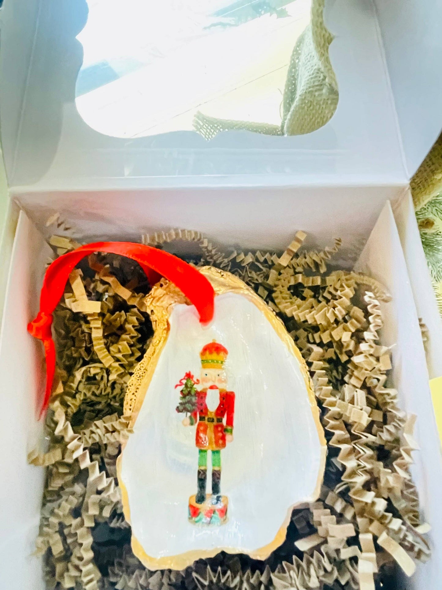 Nut Cracker Oyster Shell Ornament, Nutcracker Ornament