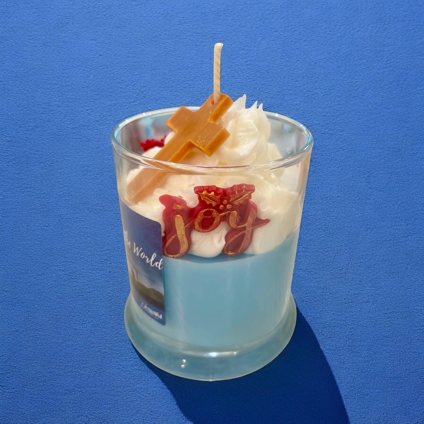 Joy To the World Dessert Candle
