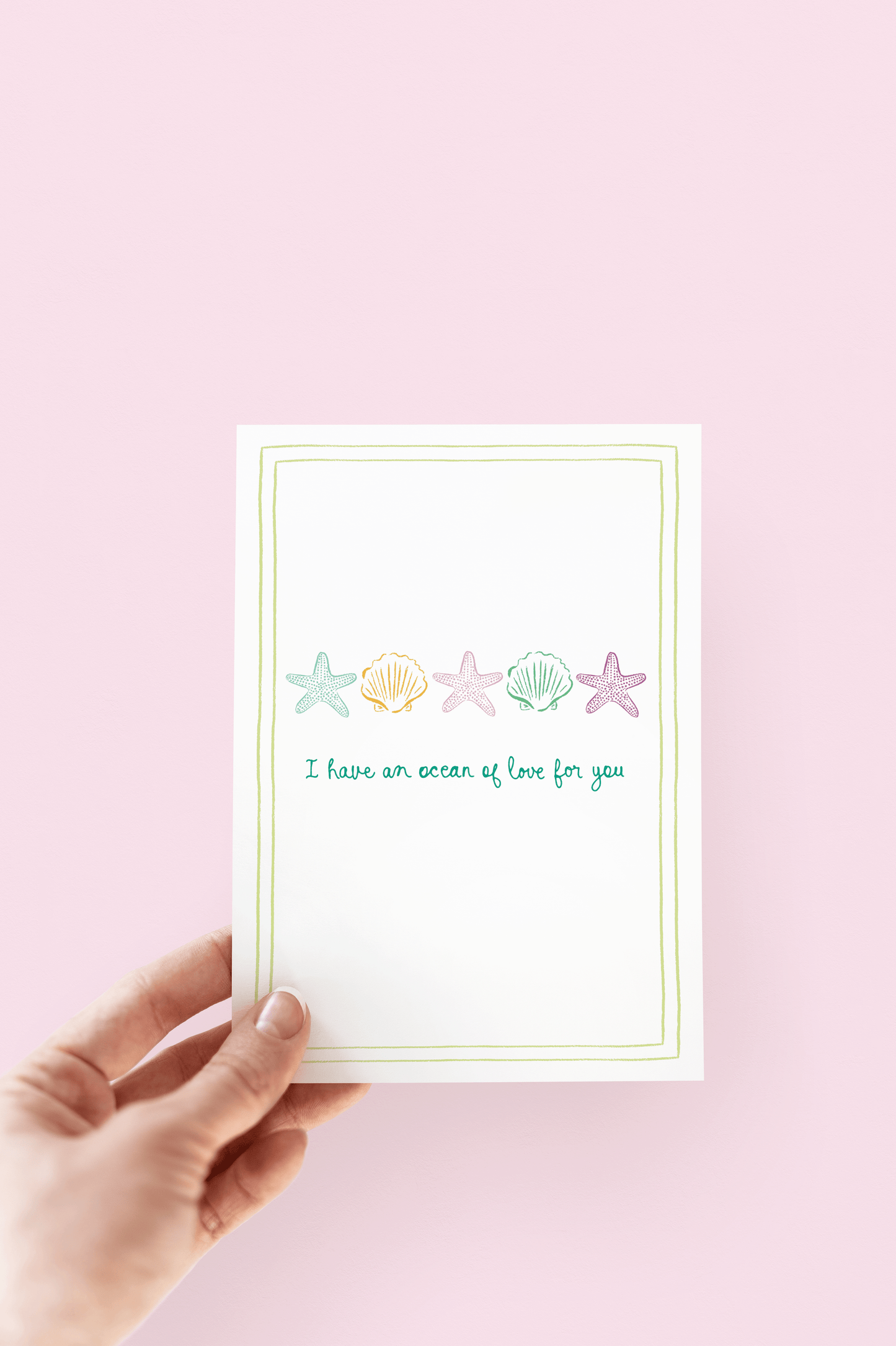 Ocean of Love for You Beach Coastal Greeting Card