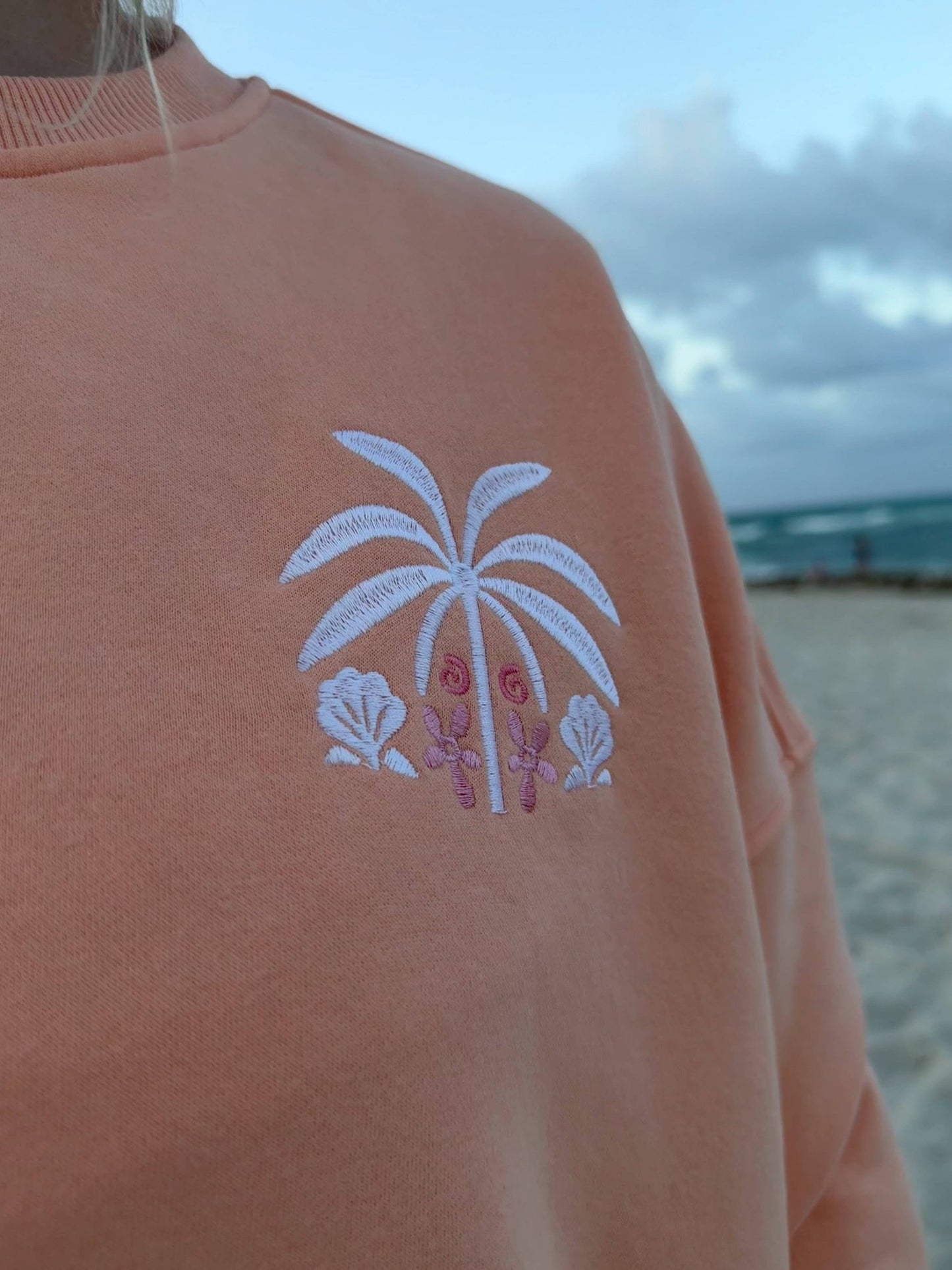 Sherbet Tropical Palms Sweatshirt