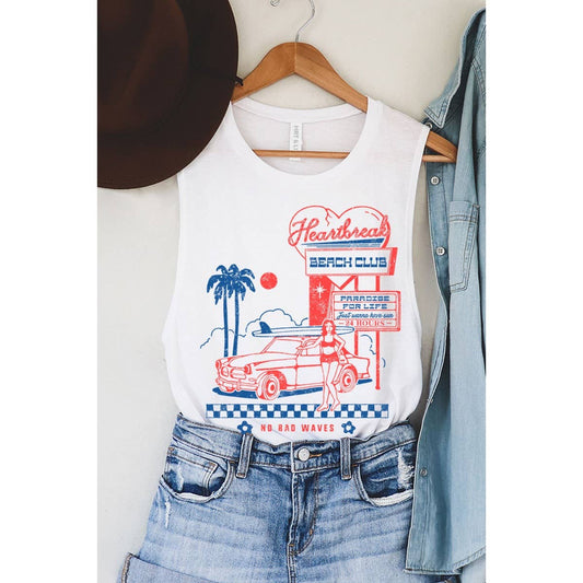 HEARTBREAK BEACH CLUB  MINERAL GRAPHIC TANK TOP