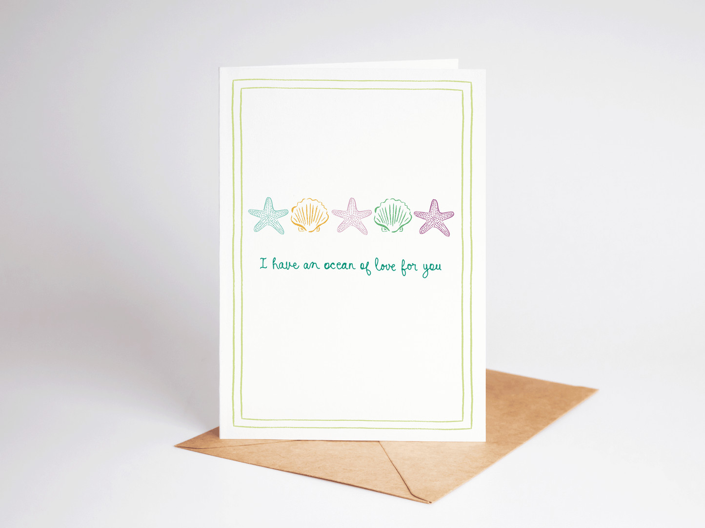 Ocean of Love for You Beach Coastal Greeting Card