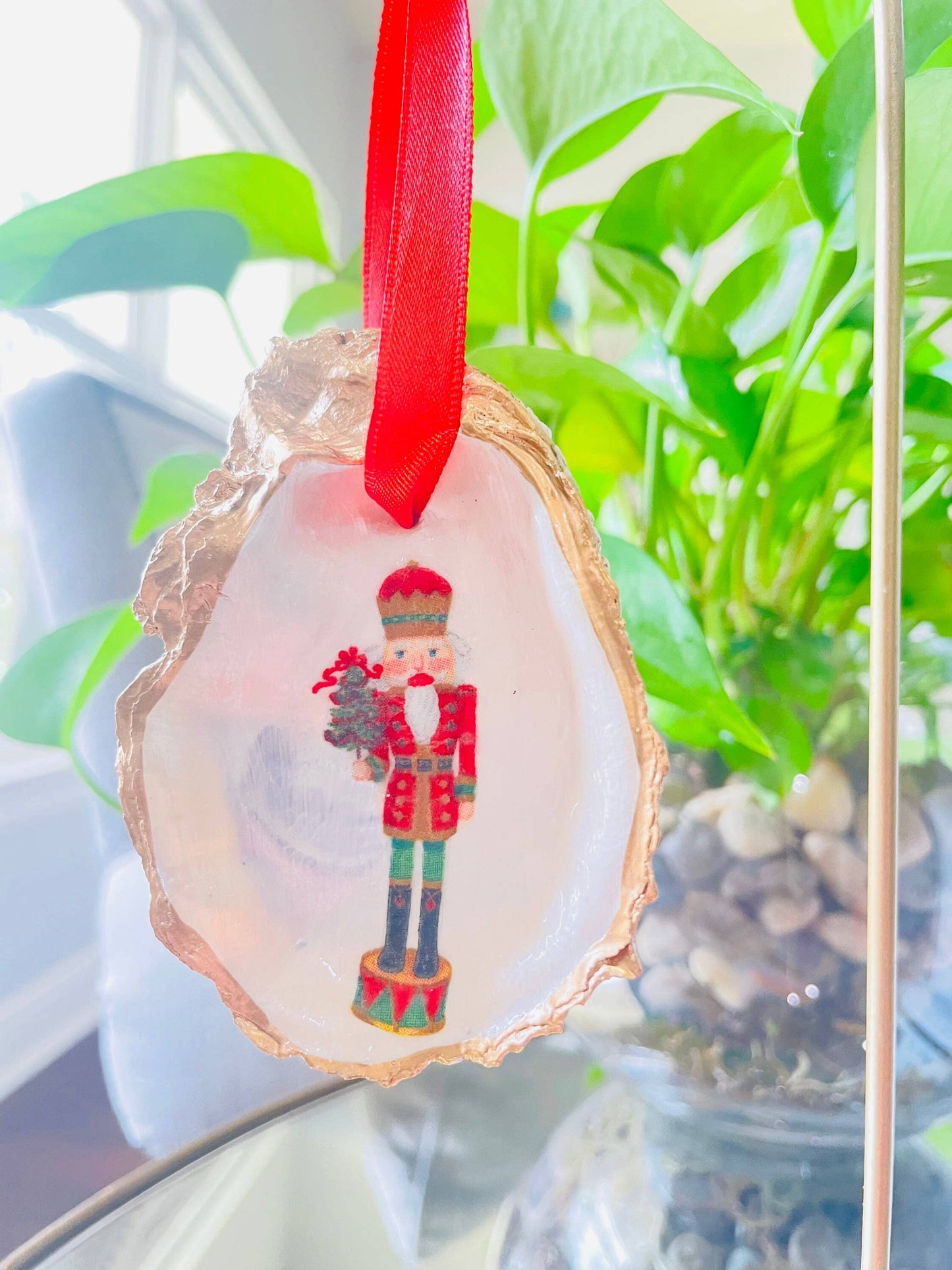 Nut Cracker Oyster Shell Ornament, Nutcracker Ornament