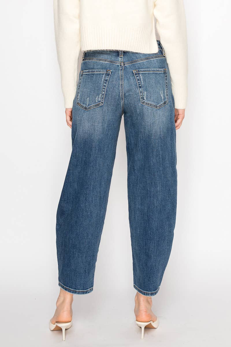 HIGH RISE RELAXED  BARREL JEANS