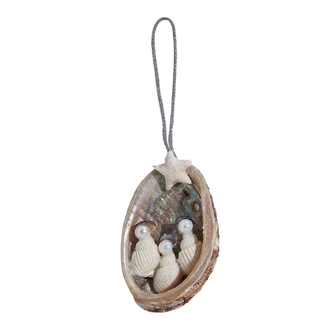 Abalone with Nativity Ornament