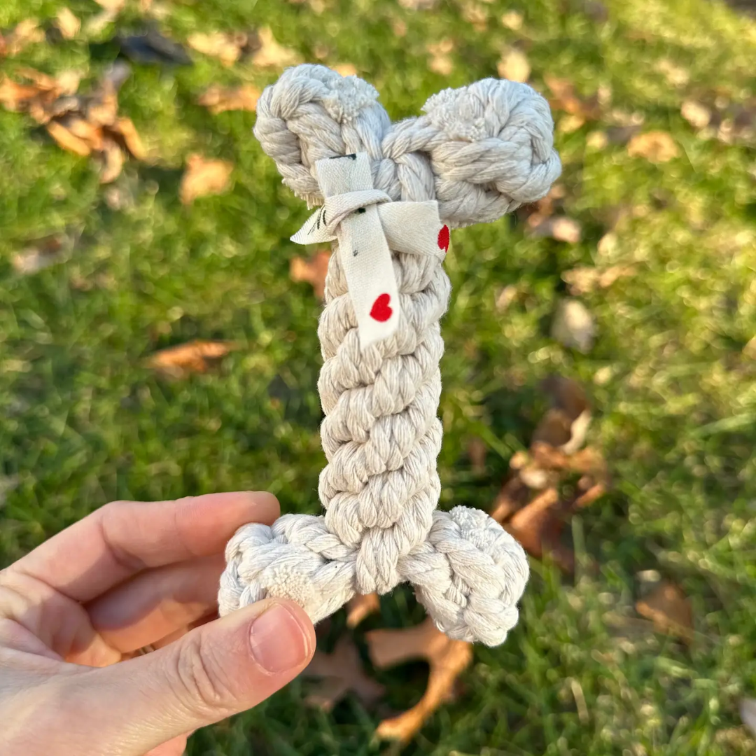 The Little Love White Rope Bone Toy｜Handcraft | Eco-Friendly