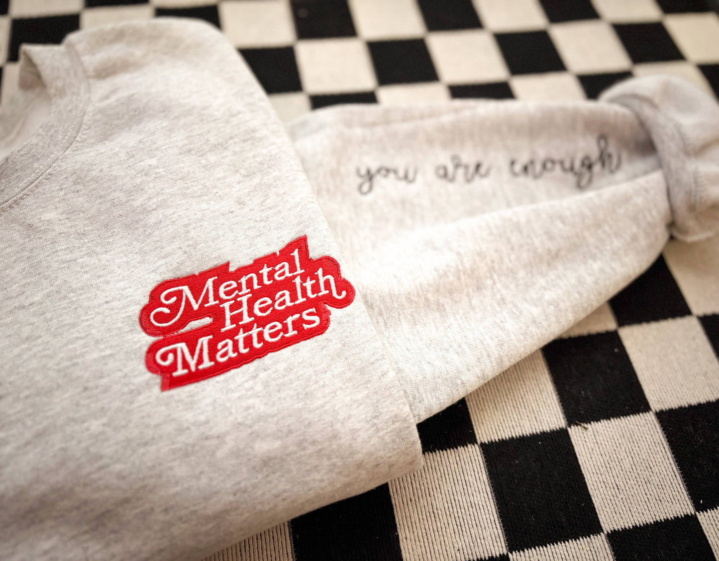 Mental Health Embroidered Crewneck | Sweatshirt
