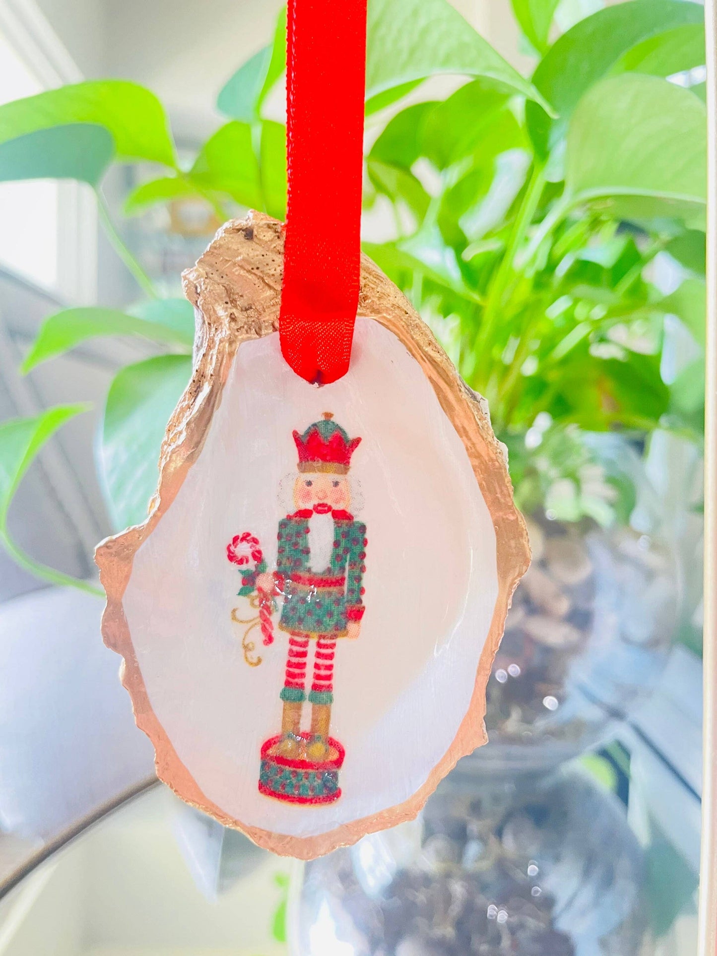 Nut Cracker Oyster Shell Ornament, Nutcracker Ornament