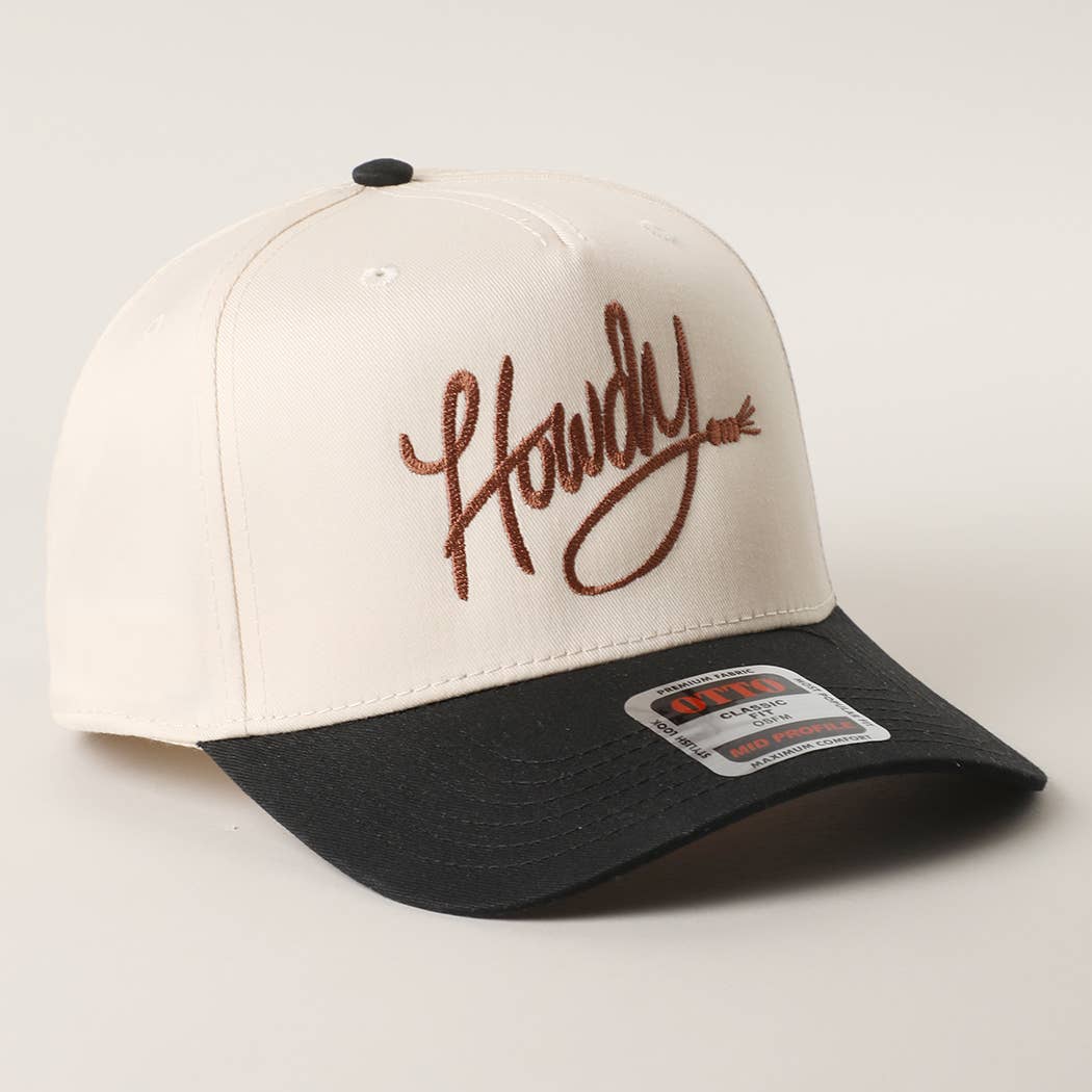 Howdy Embroidered Classic Two-Tone Trucker Hat
